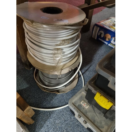 60 - 2 x small reels of electrical cable