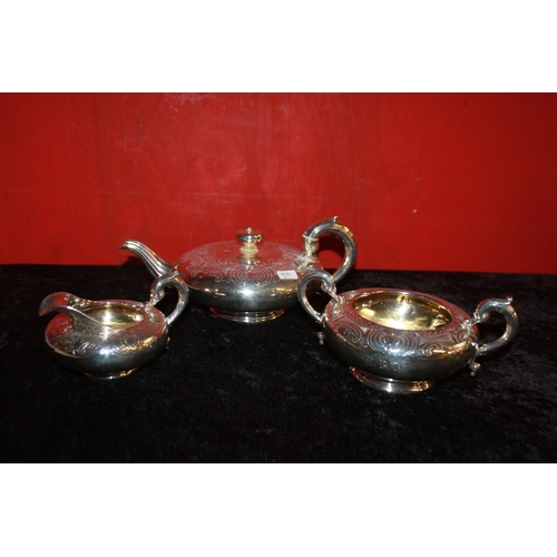 114 - 1841 John James Keith silver hallmark ijk tea pot sugar and creamer