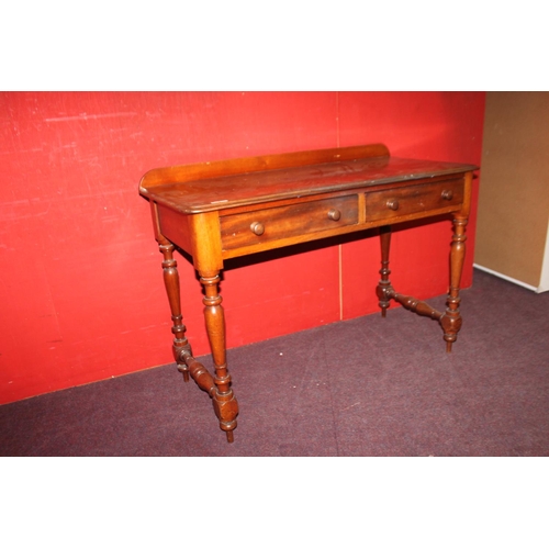 16 - 1 x mahogany Victorian ladies dressing table with two drawers