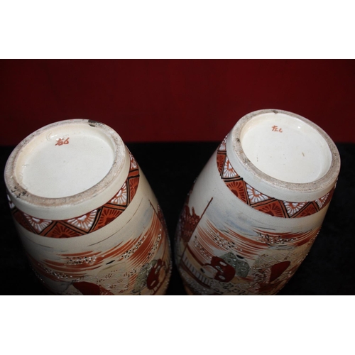 395 - Pair of circa early 1900s satsuma vases