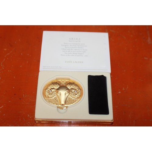 429 - 1 x ester Lauder new in package golden Aries compact