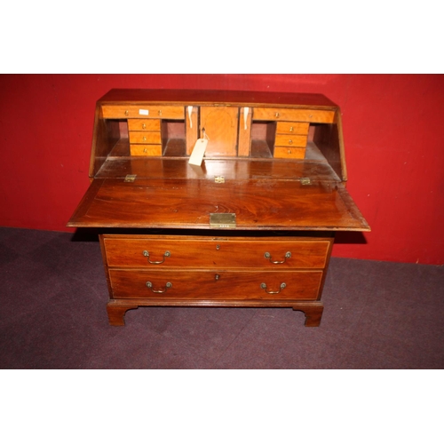 52 - 1 x Georgian mahogany bureau 4 drawer