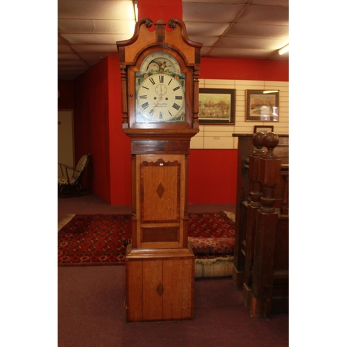 56 - 1 x Williams dolgelly oak cased Victorian grandfather clock