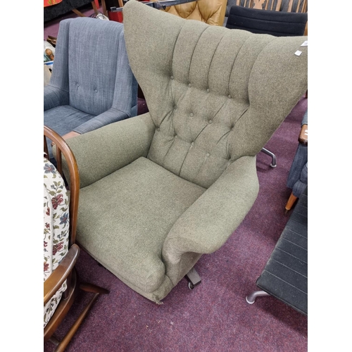 156 - One G plan green upholstery Blofeld chair