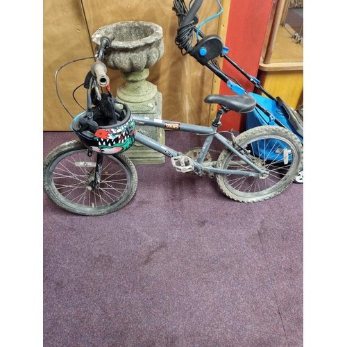 3 - 1 x child’s grey bmx bike