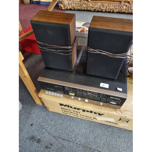 31 - One Murphy model S101 stereo mono centre with box