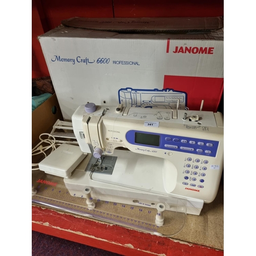 341 - One Janome memory craft 6500 professional sewing machine