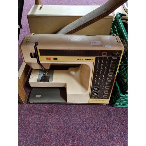 One vintage new home sewing machine