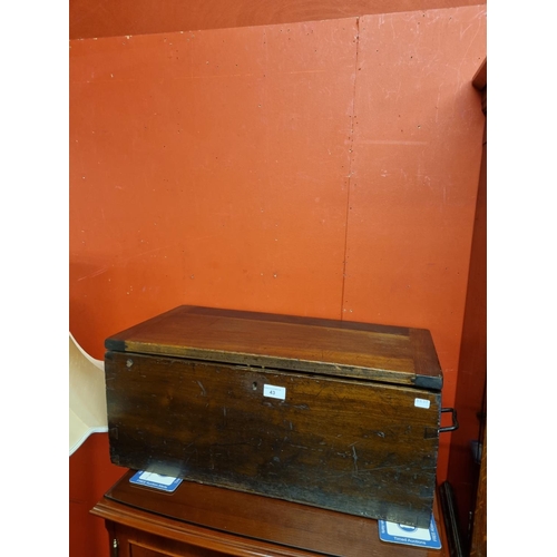 43 - One mahogany Victorian lockbox