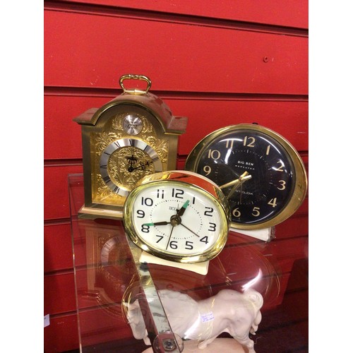 178 - One Westclock Big Ben repeater clock with actim clock and tempus fugit mantle clock