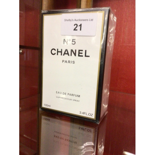 21 - one new in box sealed chanel no 5 eau de parfum 100 ml