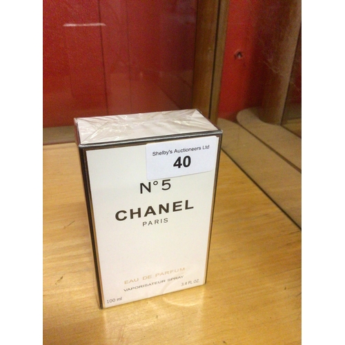 40 - one new sealed in box chanel no 5 eau de parfum 100ml