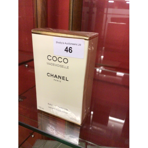 46 - one new sealed in box chanel coco mademoiselle eau de parfum 100ml