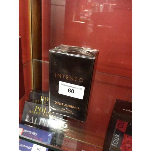 60 - one boxed new sealed intenso dolce &gabbana pour homme 40ml