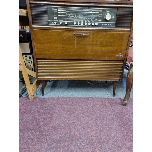 12 - 1 x grundig record player stereo system in unit 1970s