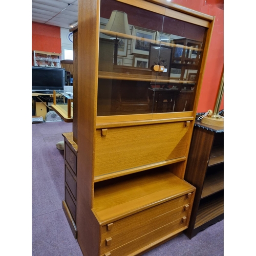 175 - 1x 1970s turnidge display cabinet and burea