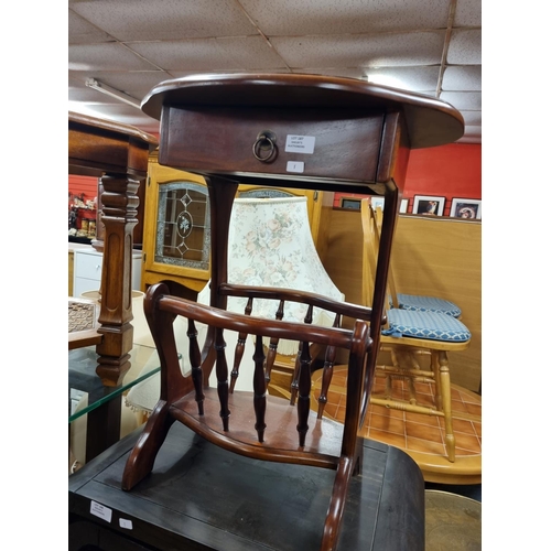 187 - 1 x mahogany telephone magazine rack stand