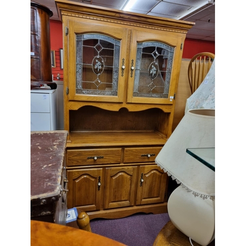 206 - 1 x oak sideboard display unit