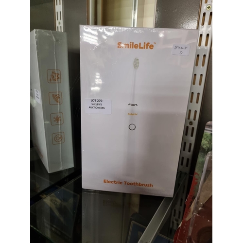 270 - 1x smilelife electric toothbrush (brand new in box)