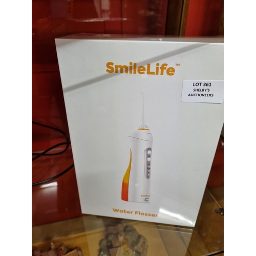 361 - 1x smilelife electric water flosser (sealed in box)