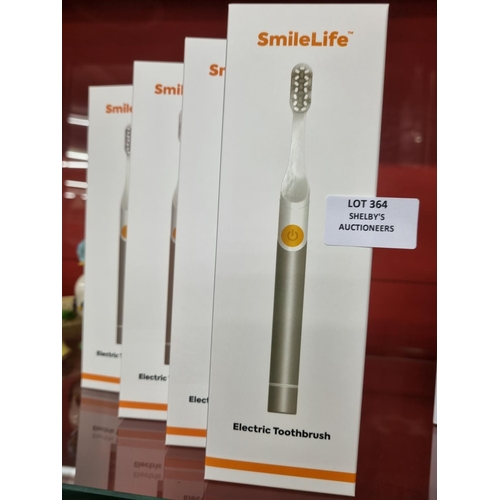 364 - 4x smilelife electric toothbrush (sealed in box)