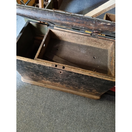 41 - Victorian pine tool storage box