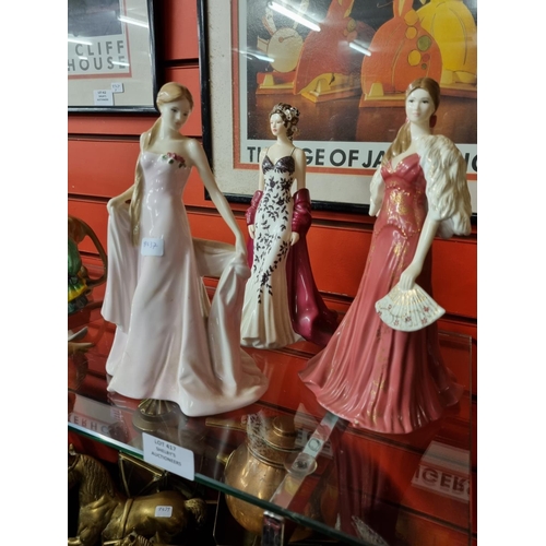 417 - 3x lady figurines royal worster (large)