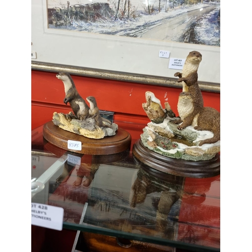 428 - 2x border fine art otter families