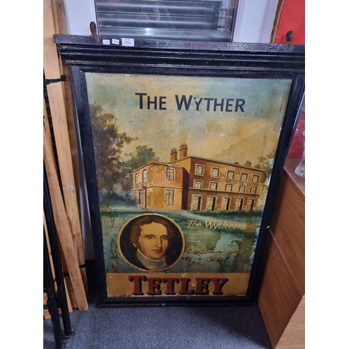 43 - The Wither Leeds Tetley Large Pub Sign...