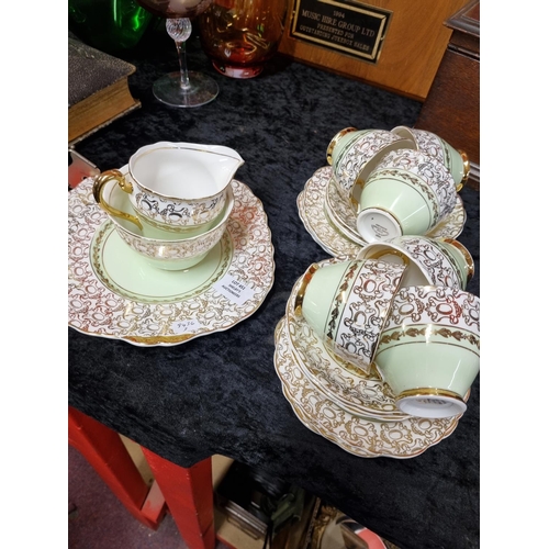 451 - birsilware collection of teacups and saucers