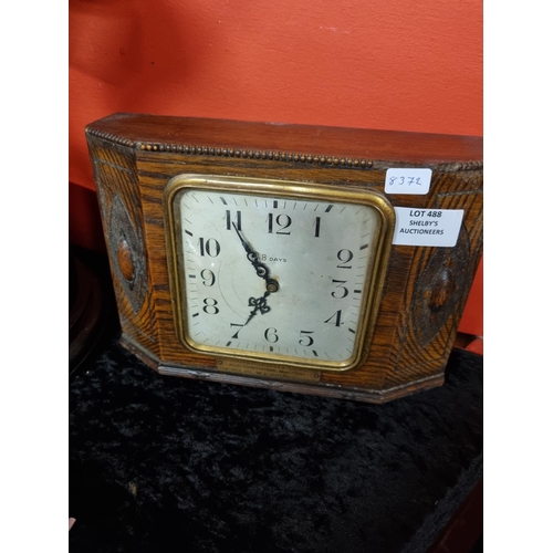 488 - 8 day 1930s mantle clock