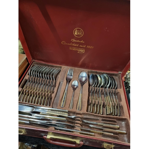 532 - 1x bestecke solingen cutlery with case