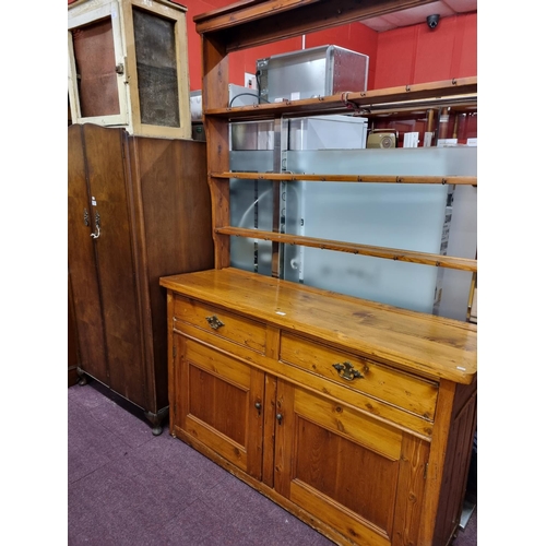 54 - Large pine delphrack dresser