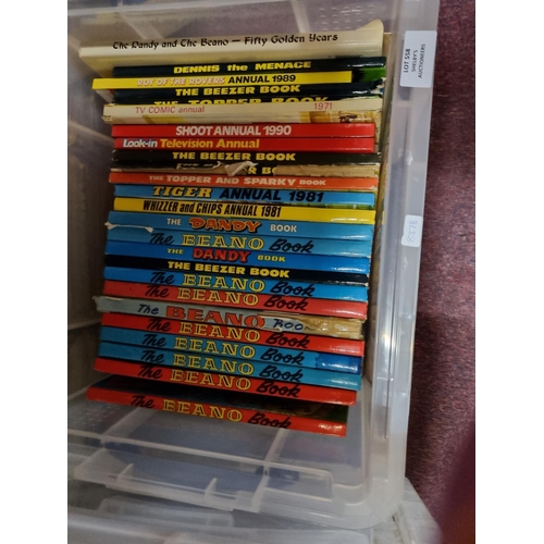 558 - 1x box containing beano and various annuals