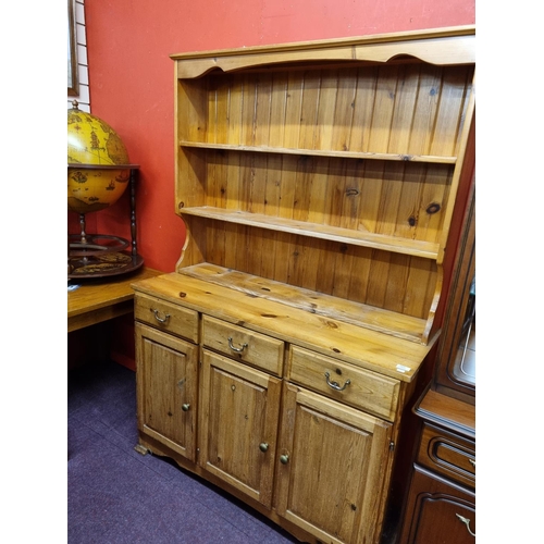 58 - 1 x pine Welsh dresser 3 door 3 drawer...