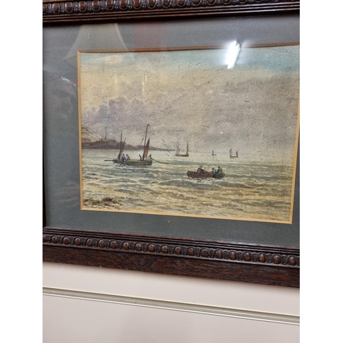 63 - Pair of J Lewis boat scene watercolours 1902...