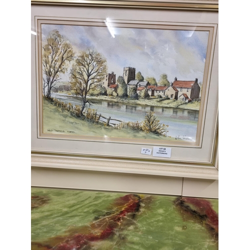 68 - John Walten West Tanfield north yorkshire small watercolour