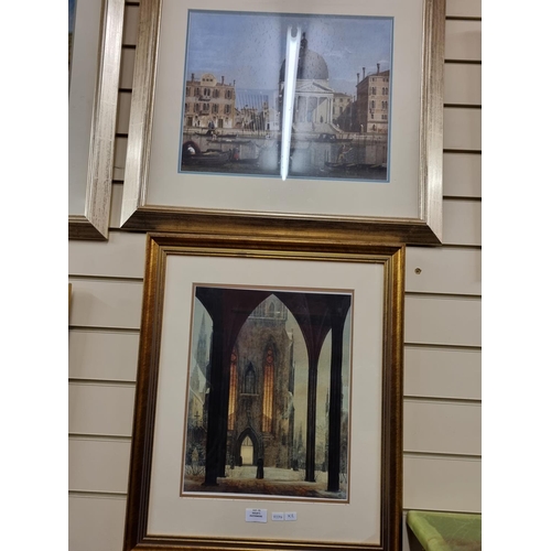 71 - 2 venice scene framed prints