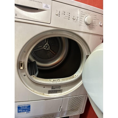 1 - 1x white beko 8kg b class condensor sensor dryer tumble dryer