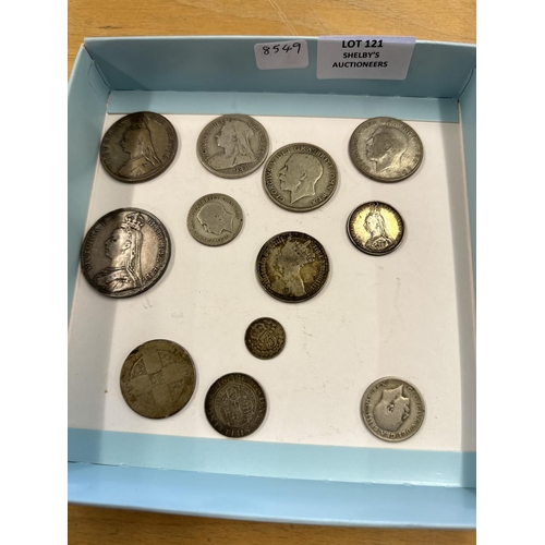 121 - selection of various age silver crowns etc