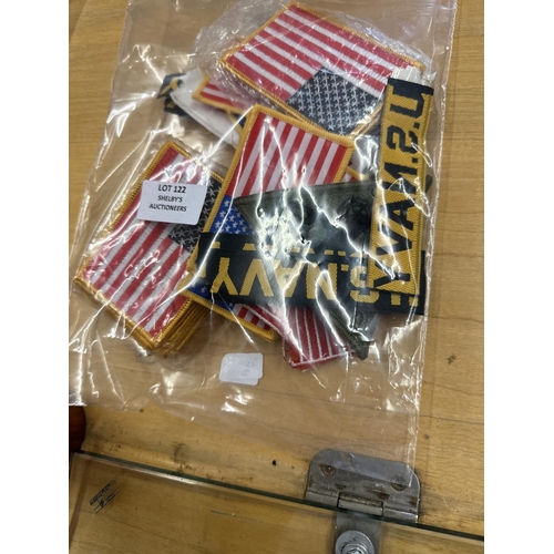 122 - 1x selection of replica US Navy flag badges