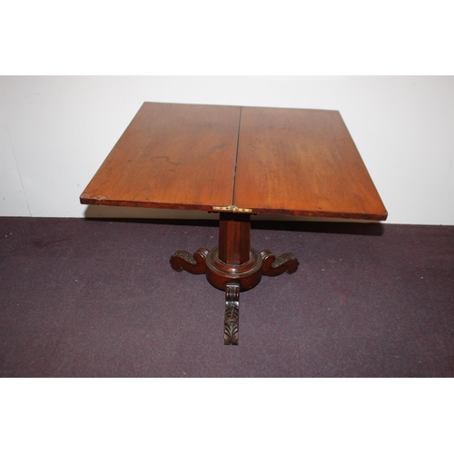 1 - 1 x victorian mahogany flip top games table