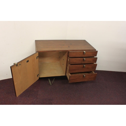 11 - 1 x stag teak 1970s 4 drawer single door cabinet