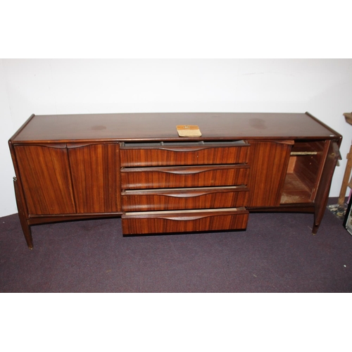 20 - 1 x eon teak 1950s long john side board with four drawers