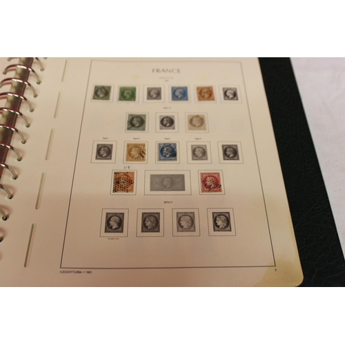 232 - 1 x leuchtturm lighthouse faro phare stamp album containing French stamps from 1853-onwards  8 pages... 