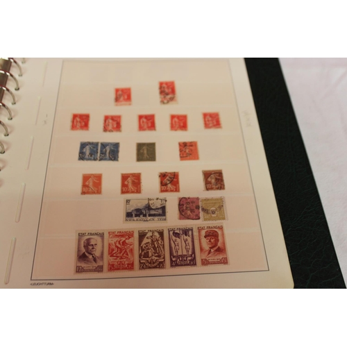 232 - 1 x leuchtturm lighthouse faro phare stamp album containing French stamps from 1853-onwards  8 pages... 