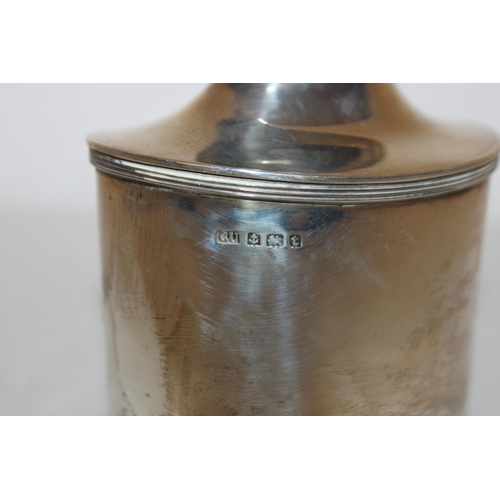 284 - 1 x silver George unite Birmingham silver tea caddy with george unite spoon both dated 1918 223 gram... 