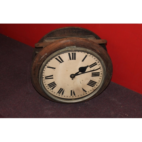 57 - 1 x double dialled wall timepiece possibly by Potts from the building of joseph Watson and sons Whit... 