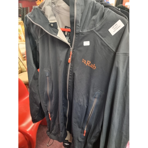 266 - 1 x rab gents jacket size small (has paint on rear of arm)