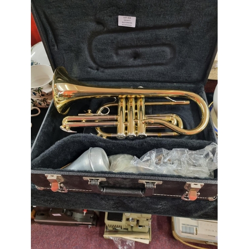 459 - 1x blessing usa trumpet with case with various mouth pieces